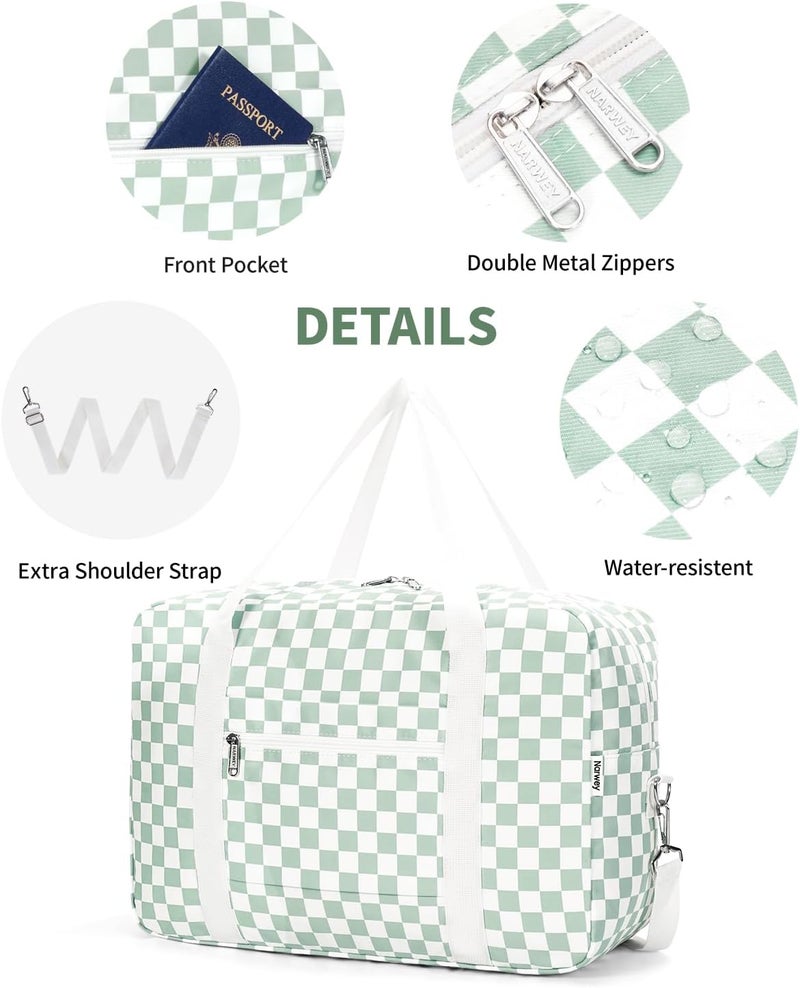 Narwey For Spirit Airlines Personal Item Bag 18x14x8 Foldable Travel Duffel Bag Tote Carry on Luggage Duffle Overnight for Women and Men - Image 5